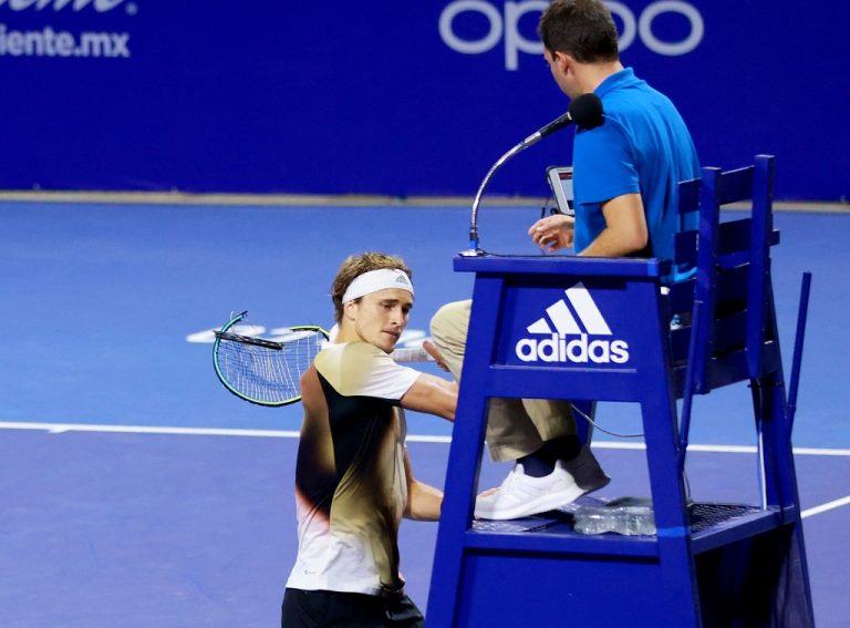 German Golfer Alexander Zverev, Ranked Third in the World, Hits the Referee’s Seat with his Racquet